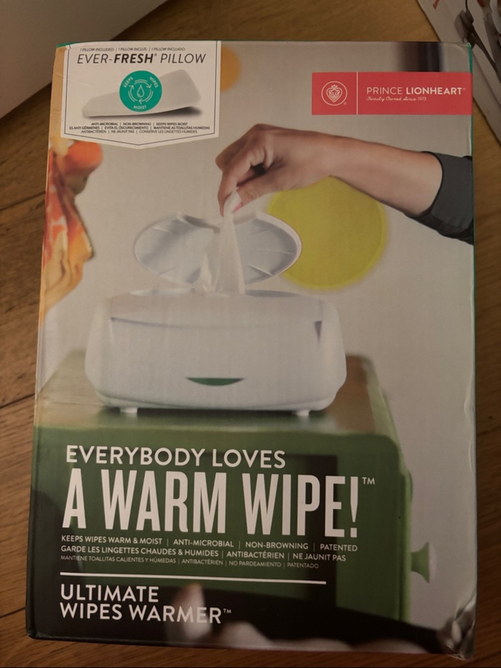 Prince Lionheart White Warm Wipe Warmer - Ever-Fresh Pillow Included